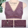 Front Zipper Lace Sports Bra